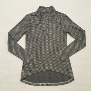 Merrell Women's Indira Snap Pullover Geometric Print High-Low Long Sleeve M